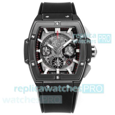 1-1 Clone Hublot Spirit of Big Bang 45mm All Black Swiss 4700 Chronograph Watch 